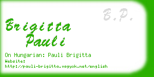 brigitta pauli business card